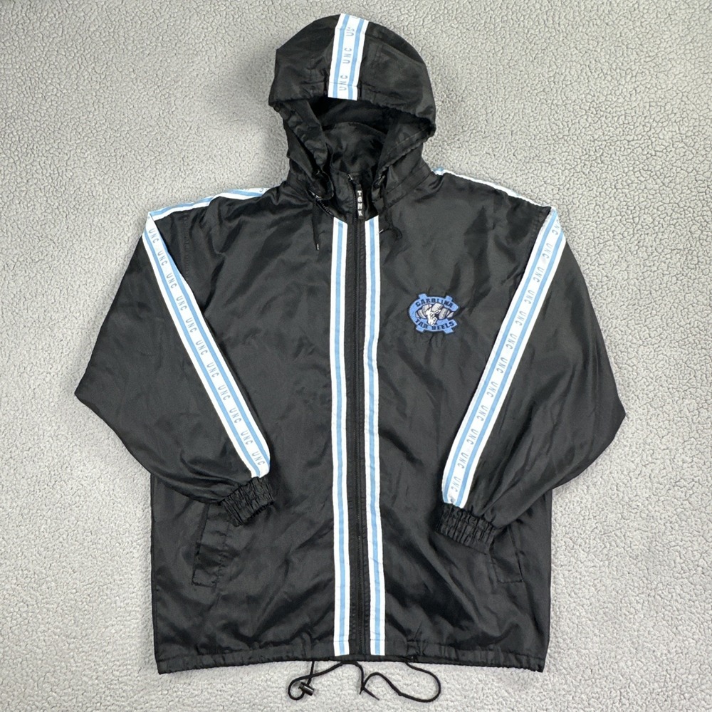 VTG 90's North Carolina Tar Heels Men Jacket Large Black Embroidered Logo UNC